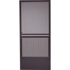 Kama’aina Non-Security Hinged Screen Door  - 36” x 80” - Bronze Anodized