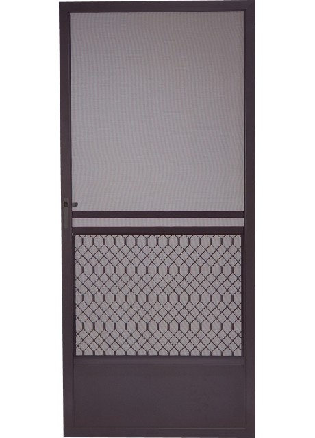 Kama’aina Non-Security Hinged Screen Door  - 36” x 80” - Bronze Anodized